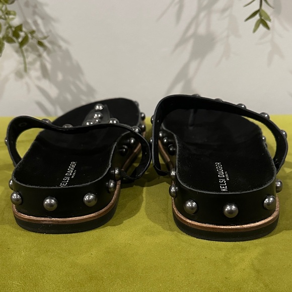 Kelsie Dagger Black Studded Sandals Size 9.5 NWOB - Picture 6 of 7